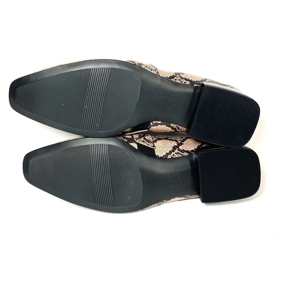 Naturalizer Women's Loafers Barely Nude Snake Prints Leather Size 8W‎